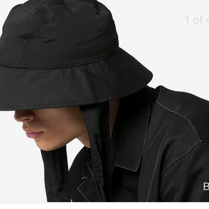 Y3 ADIDAS BLACK STRAP DETAIL BUCKET HAT